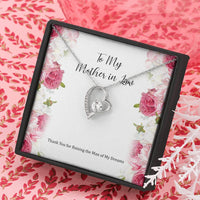 Load image into Gallery viewer, To My Mother-in-Law Gifts, Raising The Man Of My Dreams, Forever Love Heart Necklace, Birthday Mothers Day Present From Daughter-in-law
