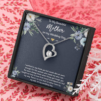 Load image into Gallery viewer, To My Mom of the Bride Gifts, I Wanted To Say Thank You, Forever Love Heart Necklace For Women, Wedding Day Thank You Ideas From Bride
