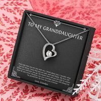Load image into Gallery viewer, To My Granddaughter Gifts, I Think About You, Forever Love Heart Necklace For Women, Birthday Present Idea From Grandpa
