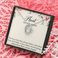Load image into Gallery viewer, Aunt of the Bride Gifts, You Have Ears That Always Listen, Forever Love Heart Necklace For Women, Wedding Day Thank You Ideas From Bride
