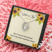 Load image into Gallery viewer, To My Sister-in-law Gifts, You&#39;re Not My Best Friend, Forever Love Heart Necklace For Women, Birthday Present Idea From Sister
