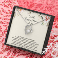 Load image into Gallery viewer, Gift for Expecting Mom, Brand New Miracle, Mom to Be Forever Love Heart Necklace For Women, Pregnancy Gift For New Mother
