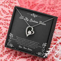 Load image into Gallery viewer, To My Badass Sister Gifts, I Will Always Be Here , Forever Love Heart Necklace For Women, Birthday Present Idea From Sister

