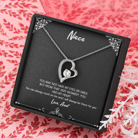 Load image into Gallery viewer, To My Niece  Gifts, You Can Always Count On Me, Forever Love Heart Necklace For Women, Birthday Present Idea From Aunt
