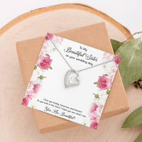 Load image into Gallery viewer, Bride Gifts, You Are Beautiful, Forever Love Heart Necklace For Women, Wedding Day Thank You Ideas From Sister
