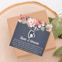 Load image into Gallery viewer, Aunt of the Groom Gifts, You Are Amazing, Forever Love Heart Necklace For Women, Wedding Day Thank You Ideas From Groom
