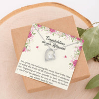 Load image into Gallery viewer, Retirement Gifts, Fruit of Your Labor, Happy Retirement Forever Love Heart Necklace For Women, Retirement Party Favor From Friends Coworkers
