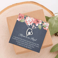 Load image into Gallery viewer, Loss of Baby Gifts, Mama to an Angel, Sympathy Forever Love Heart Necklace For Loss of Baby, Memorial Sorry For Your Loss Present
