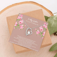 Load image into Gallery viewer, Bride Gifts, No Longer A Miss But Always A Sis, Forever Love Heart Necklace For Women, Wedding Day Thank You Ideas From Sister
