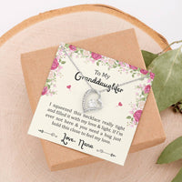 Load image into Gallery viewer, To My Granddaughter Gifts, Filled With My Love and Light, Forever Love Heart Necklace For Women, Birthday Present Idea From Nana
