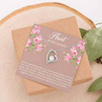 Load image into Gallery viewer, Aunt of the Groom Gifts, Grateful for Your Protection, Forever Love Heart Necklace For Women, Wedding Day Thank You Ideas From Bride
