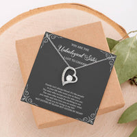 Load image into Gallery viewer, To My Unbiological Sister Gifts, Family Isn&#39;t Always Blood, Forever Love Heart Necklace For Women, Birthday Present Idea From Sister-in-law
