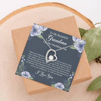 Load image into Gallery viewer, Grandmother of the Bride Gifts, When I Was A Little Girl, Forever Love Heart Necklace For Women, Wedding Day Thank You Ideas From Bride

