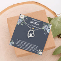 Load image into Gallery viewer, To My Mom of the Bride Gifts, I Wanted To Say Thank You, Forever Love Heart Necklace For Women, Wedding Day Thank You Ideas From Bride
