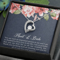 Load image into Gallery viewer, Aunt of the Bride Gifts, You Are Important To Me, Forever Love Heart Necklace For Women, Wedding Day Thank You Ideas From Bride
