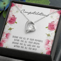 Load image into Gallery viewer, Graduation Gifts, Within You, Forever Love Heart Necklace For Women, College Preschool High School Graduation Present
