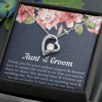 Load image into Gallery viewer, Aunt of the Groom Gifts, You Are Amazing, Forever Love Heart Necklace For Women, Wedding Day Thank You Ideas From Groom
