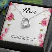 Load image into Gallery viewer, To My Niece Gifts, If Nieces Were Jewels, Forever Love Heart Necklace For Women, Niece Birthday Present From Aunt Uncle
