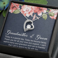 Load image into Gallery viewer, Grandmother of the Groom Gifts, Today Is A Special Day, Forever Love Heart Necklace For Women, Wedding Day Thank You Ideas From Bride
