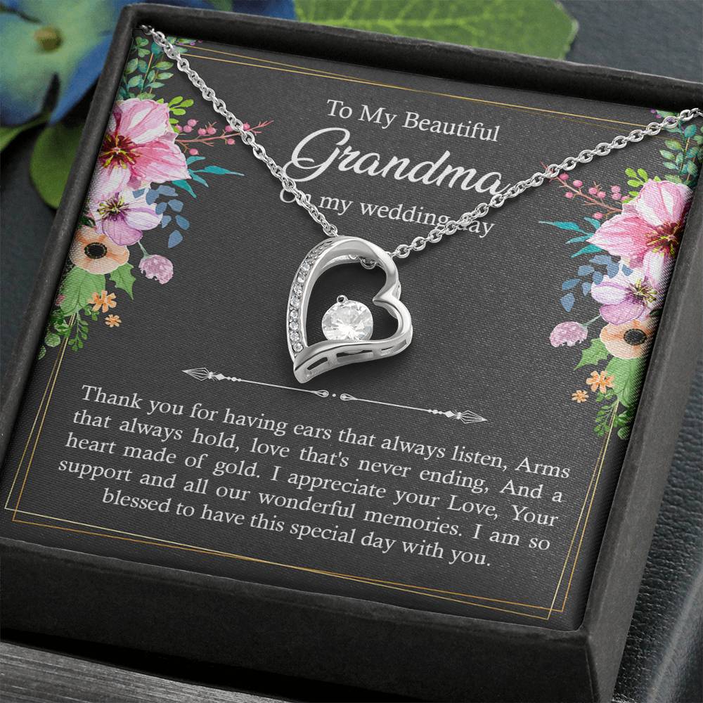 Grandmother of the Bride Gifts, I Am So Blessed, Forever Love Heart Necklace For Women, Wedding Day Thank You Ideas From Bride