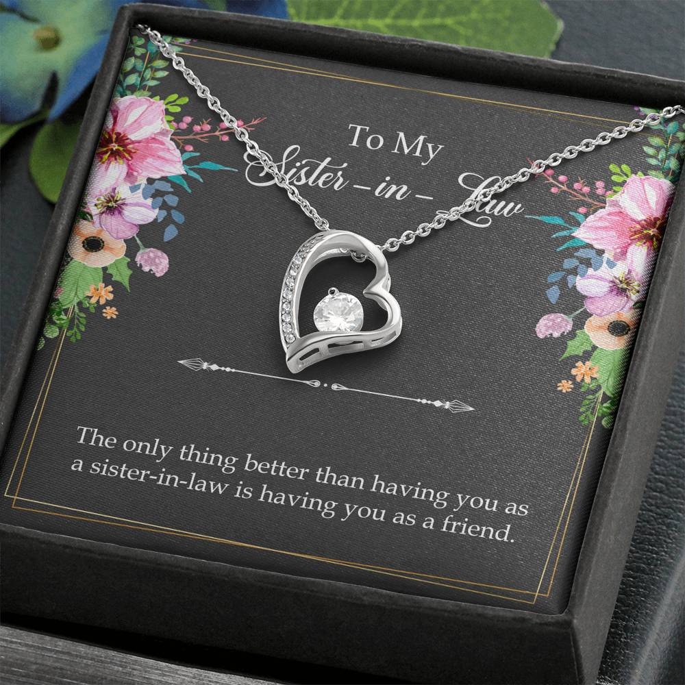 To My Sister-in-Law Gifts, The Only Thing Better, Forever Love Heart Necklace For Women, Wedding Day Thank You Ideas From Bride