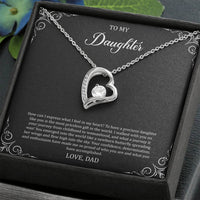 Load image into Gallery viewer, To My Daughter  Gifts, Most Priceless Gift, Forever Love Heart Necklace For Women, Birthday Present Idea From Dad
