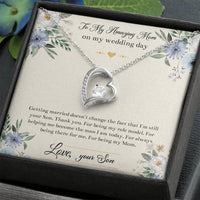 Load image into Gallery viewer, Mom Of The Groom Gifts, I&#39;m Still Your Son, Forever Love Heart Necklace For Women, Wedding Day Thank You Ideas From Groom
