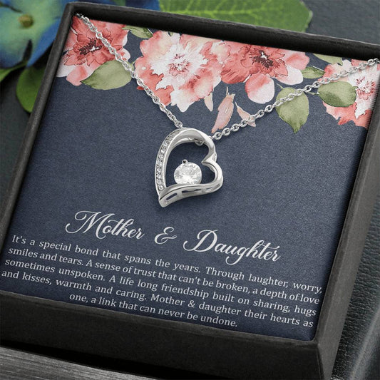 To My Daughter Gifts, Special Bond That Spans The Years, Forever Love Heart Necklace For Women, Birthday Present Idea From Mom