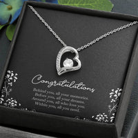 Load image into Gallery viewer, Retirement Gifts, Behind You, Happy Retirement Forever Love Heart Necklace For Women, Retirement Party Favor From Friends Coworkers
