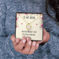 Load image into Gallery viewer, To My Mom Gifts, Another Mother&#39;s Day Isolating From Me, Forever Love Heart Necklace For Women, Birthday Present Idea From Daughter or Son

