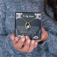 Load image into Gallery viewer, To My Sister Gifts, Having You In My Life Is A Blessing, Forever Love Heart Necklace For Women, Birthday Present Idea From Sister
