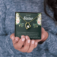 Load image into Gallery viewer, To My Sister Gifts, Friends Are Forever Sisters Are For Life, Forever Love Heart Necklace For Women, Birthday Present Idea From Sister
