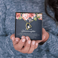 Load image into Gallery viewer, To My Granddaughter Gifts, Someday When The Pages Of My Life End, Forever Love Heart Necklace For Women, Birthday Present Idea From Grandma Grandpa
