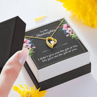 Load image into Gallery viewer, To My Stepdaughter Gifts, I Didn’t Give You The Gift Of Life, Forever Love Heart Necklace For Women, Birthday Present Idea From Stepmom Stepdad
