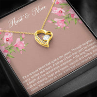 Load image into Gallery viewer, To My Aunt Gifts, Special Bond, Forever Love Heart Necklace For Women, Aunt Birthday Present From Niece
