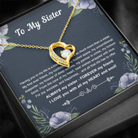 Load image into Gallery viewer, To My Sister Gifts, Having You In My Life Is A Blessing, Forever Love Heart Necklace For Women, Birthday Present Idea From Sister

