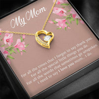 Load image into Gallery viewer, To My Mom Gifts, I Need To Say I Love You, Forever Love Heart Necklace For Women, Birthday Mothers Day Present From Son Daughter
