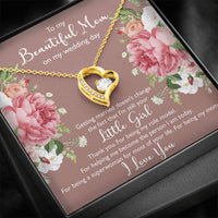 Load image into Gallery viewer, To My Mom Gifts, Thank You, Forever Love Heart Necklace For Women, Wedding Day Thank You Ideas From Daughter
