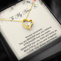 Load image into Gallery viewer, To My Niece  Gifts, Always Remember, Forever Love Heart Necklace For Women, Birthday Present Ideas From Aunt Uncle
