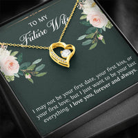 Load image into Gallery viewer, To My Bride Gifts, To My Future Wife, Forever Love Heart Necklace For Women, Wedding Day Engagement Thank You Ideas From Groom
