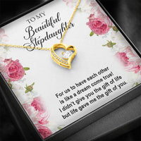 Load image into Gallery viewer, To My Stepdaughter Gifts, For Us To Have Each Other, Forever Love Heart Necklace For Women, Birthday Present Idea From Stepmom Stepdad
