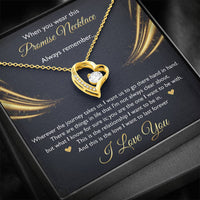 Load image into Gallery viewer, To My Girlfriend, When You Wear This Promise Necklace, Forever Love Heart Necklace For Women, Anniversary Birthday Gifts From Boyfriend
