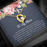 Load image into Gallery viewer, To My Niece  Gifts, I&#39;m So Thankful, Forever Love Heart Necklace For Women, Birthday Present Ideas From Aunt Uncle
