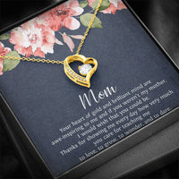 Load image into Gallery viewer, To My Mom Gifts, Your Heart of Gold, Forever Love Heart Necklace For Women, Birthday Mothers Day Present From Son Daughter
