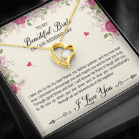 Load image into Gallery viewer, To My Bride Gifts, I Take You To Be My Best Friend , Forever Love Heart Necklace For Women, Wedding Day Thank You Ideas From Groom
