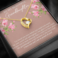 Load image into Gallery viewer, To My Granddaughter Gifts, I’ve Loved You Since Before, Forever Love Heart Necklace For Women, Birthday Present Idea From Grandma Grandpa
