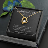 Load image into Gallery viewer, To My Unbiological Sister Gifts, Being A Part of My Life, Forever Love Heart Necklace For Women, Birthday Present Idea From Sister-in-law
