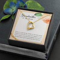 Load image into Gallery viewer, Grandmother of the Bride Gifts, Today Is A Special Day, Forever Love Heart Necklace For Women, Wedding Day Thank You Ideas From Groom
