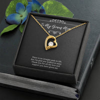 Load image into Gallery viewer, To My Bonus Mom Gifts, There Is No Straight Path In Life, Forever Love Heart Necklace For Women, Wedding Day Thank You Ideas From Bride
