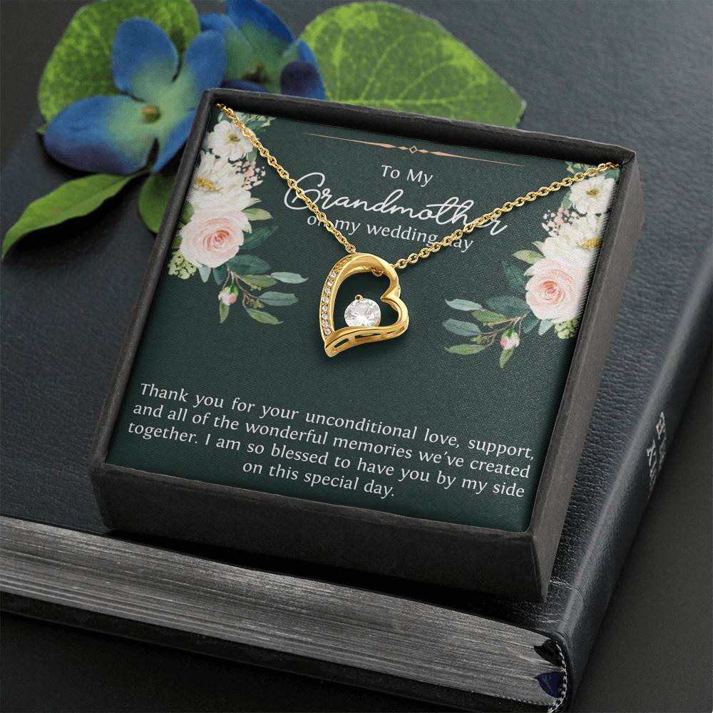 Grandmother of the Groom Gifts, Thank You For Your Love, Forever Love Heart Necklace For Women, Wedding Day Thank You Ideas From Groom
